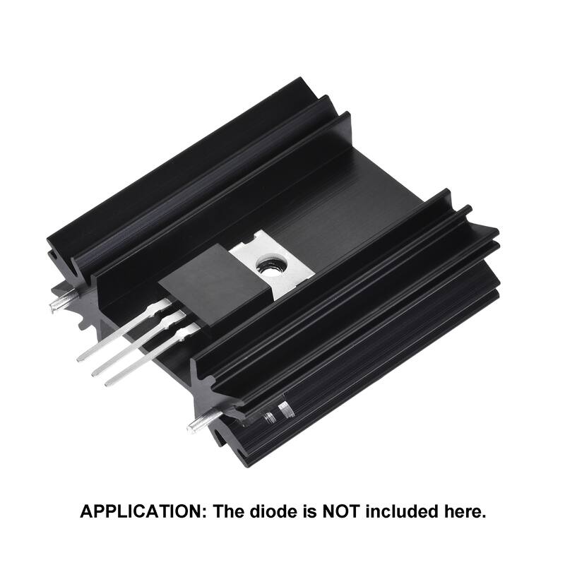 34x25x12mm TO-220 Aluminum Heatsink for MOSFET Transistor w 2Pin 10pcs