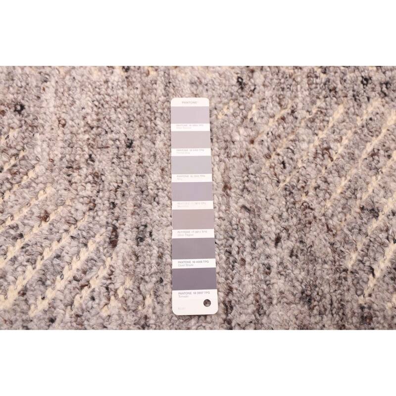 ECARPETGALLERY Hand-knotted Tangier Grey Wool Rug - 5'0 x 7'10