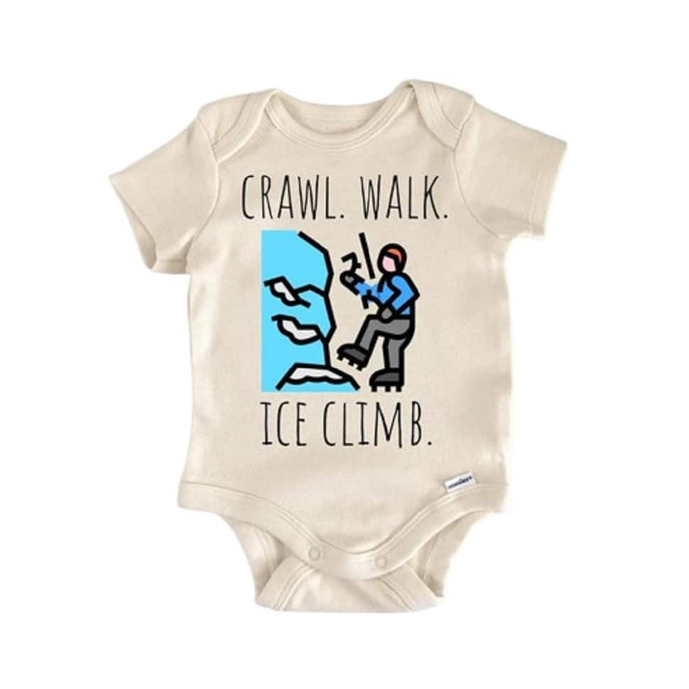 Ice Climber Climbing - Baby Boy Girl Clothes Infant Bodysuit Funny Cute Newborn