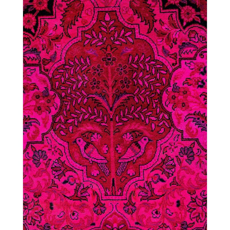 Overdyed, One-of-a-Kind Hand-Knotted Area Rug - Pink - 10' 3" x 16' 0"