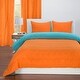preview thumbnail 5 of 3, Lil' Sis Vivid Orange and Turquoise Reversible Comforter set