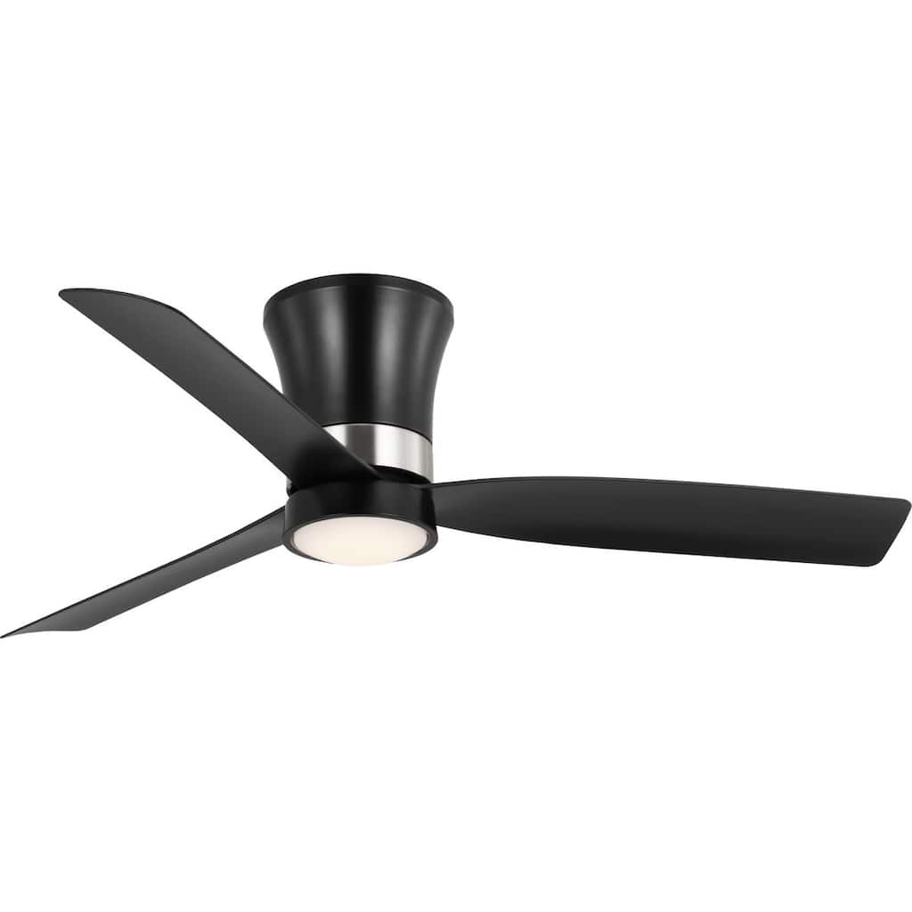 Brant Collection 52-in. Three-Blade Matte Black Modern Ceiling Fan - 52 in x 52 in x 12.0625 in