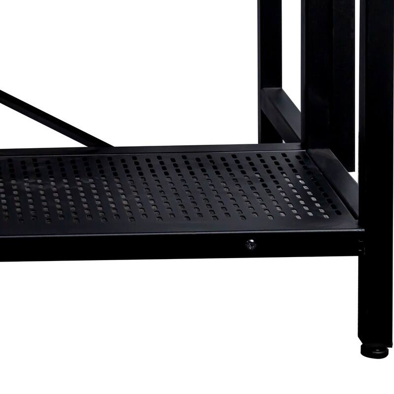 kitchen Island, Bakers Rack, Island Table for Kitchen,3 Tier Microwave Stand Oven Shelf with Storage, Storage Shelf,3 Hooks