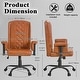 preview thumbnail 14 of 14, 45° Rotating Armrests Executive Office Chair Adjustable Height High Backrest with 90°-130° Recline PU Leather & Nail Head Trim