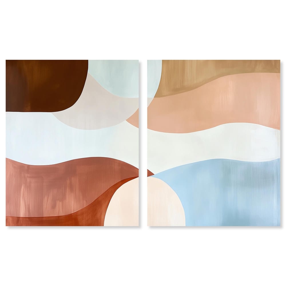Evolving Shapes I Canvas Set of 2 by Art Remedy, Gallery Wrapped