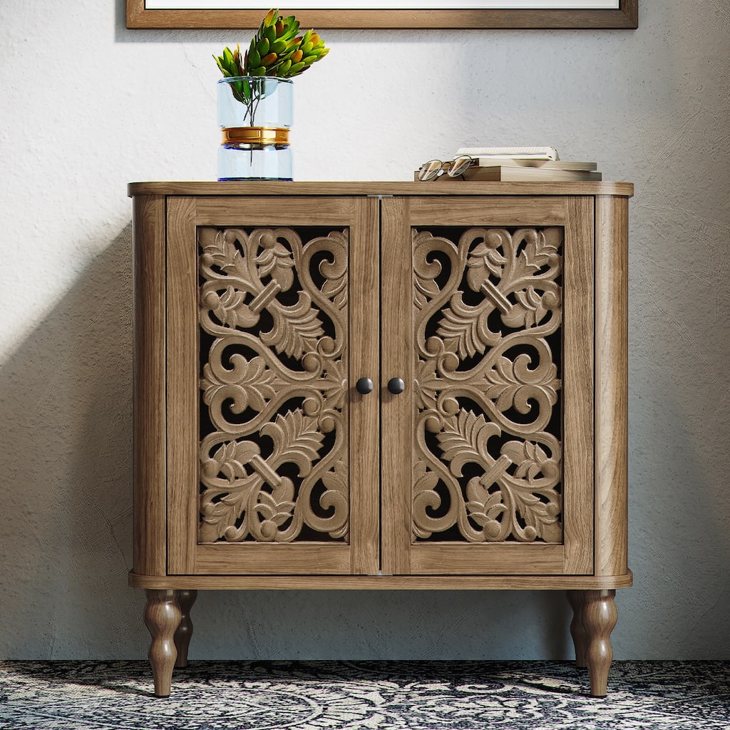 31.5"W 2-Door Cabinet With Roman column legs