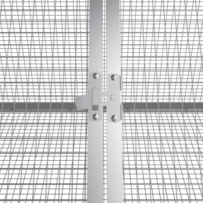 vidaXL Rabbit Cage Rabbit Hutch Garden Small Animal Cage Galvanized Steel