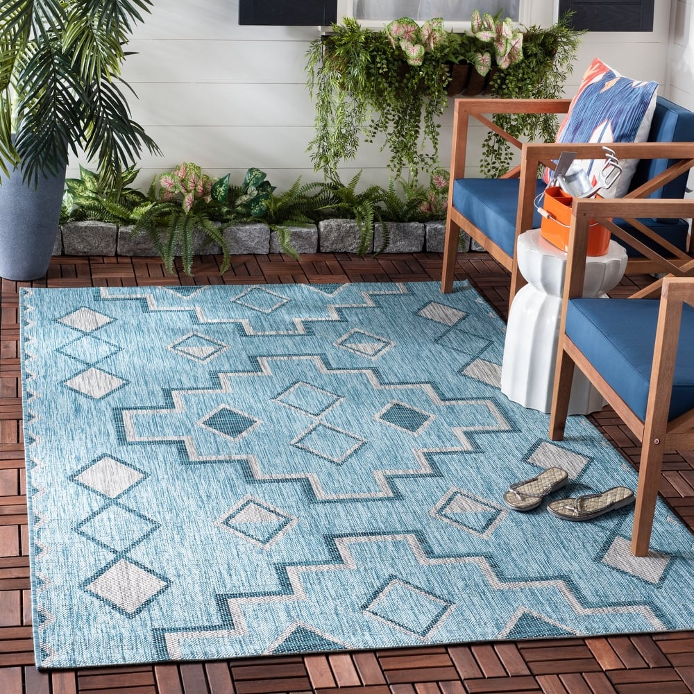 SAFAVIEH Courtyard Cemre Indoor/ Outdoor Waterproof Patio Backyard Rug