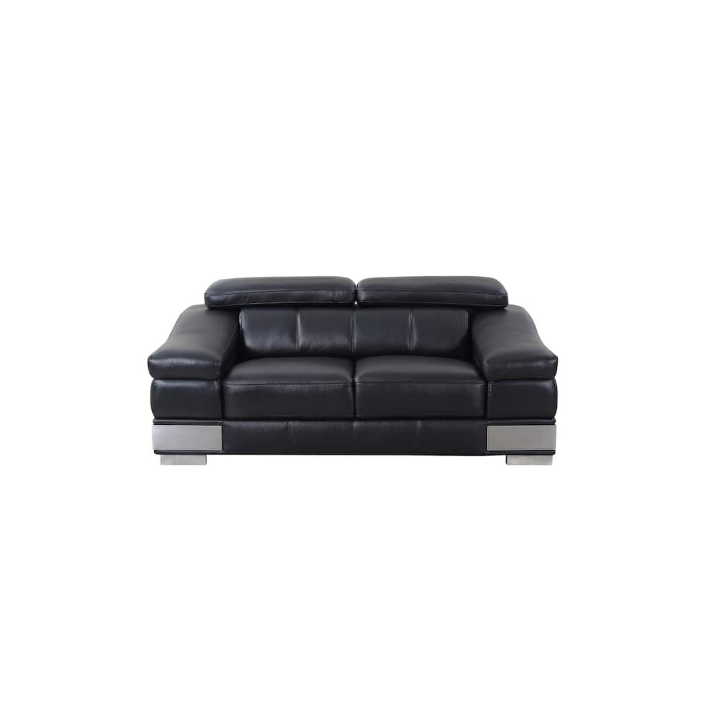 Top Grain Italian Leather Loveseat