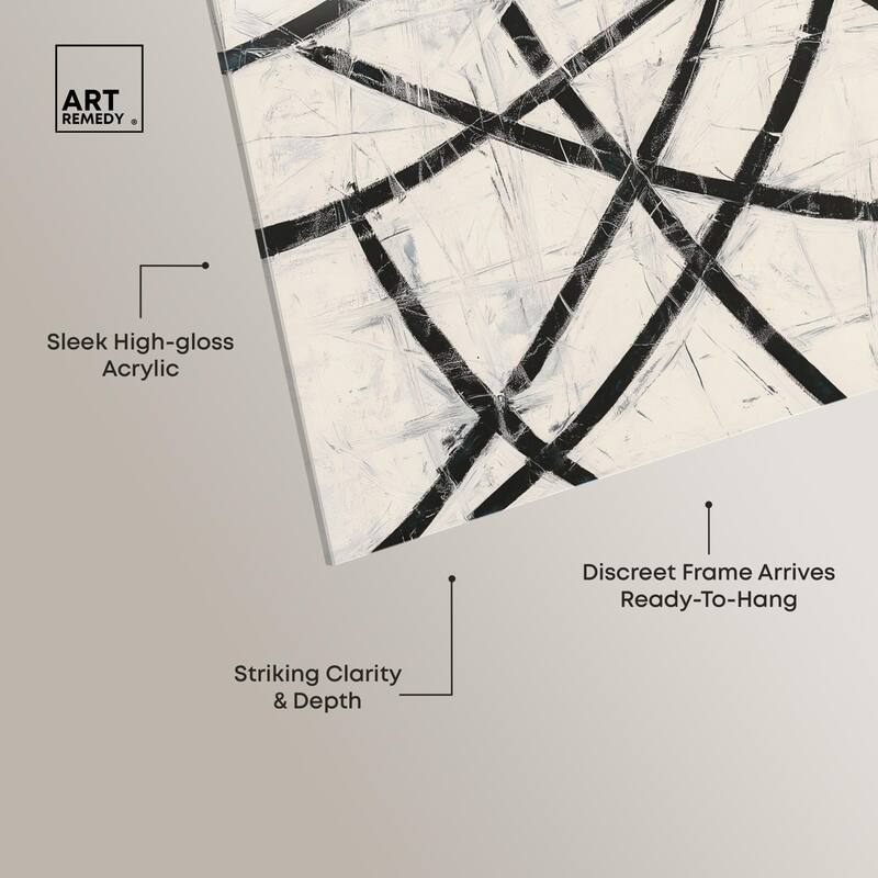 Intersecting Lines I Acrylic by Art Remedy, Ready to Hang