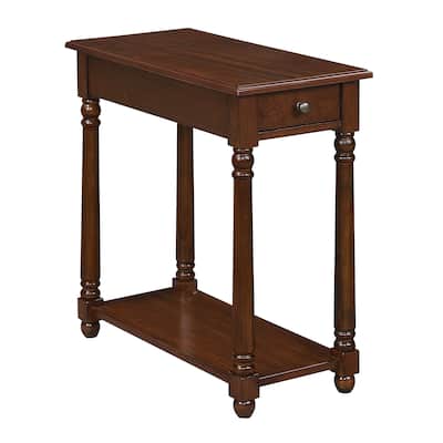 Convenience Concepts French Country Regent 1 Drawer Chairside End Table with Shelf