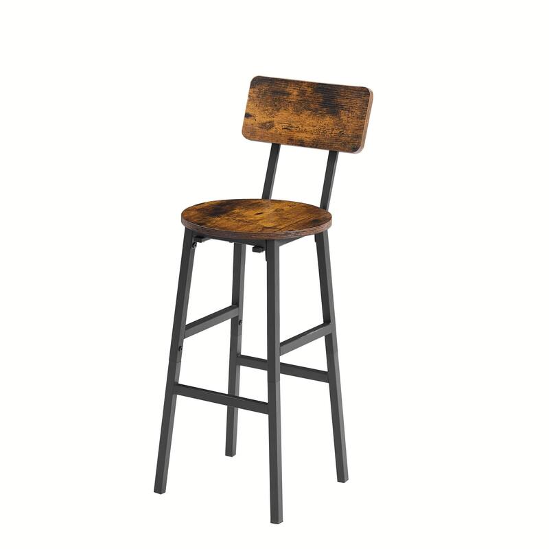 3-Piece Dining Bar Table Chair Sets With Wine Bottle Storage Rack Industrial Counter Height Table Stools Suit For Dining Room