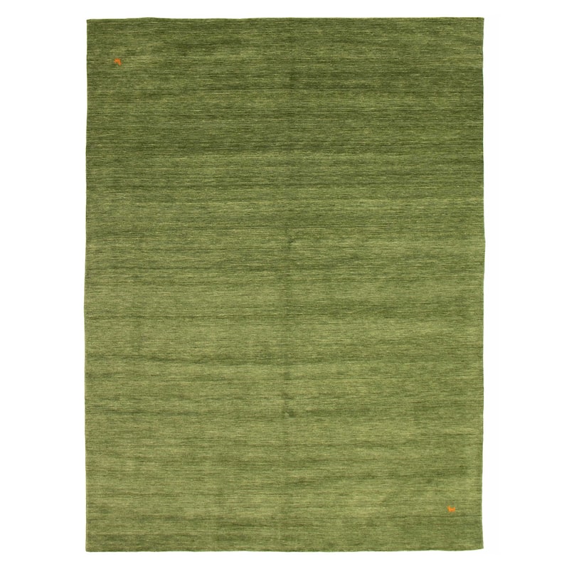 Kashkuli Gabbeh Green Rug 8'5" x 11'2" - 8'5 x 11'2 - Green - 8'5 x 11'2