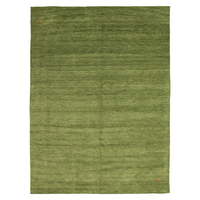 Kashkuli Gabbeh Green Rug 8'5" x 11'2" - 8'5 x 11'2