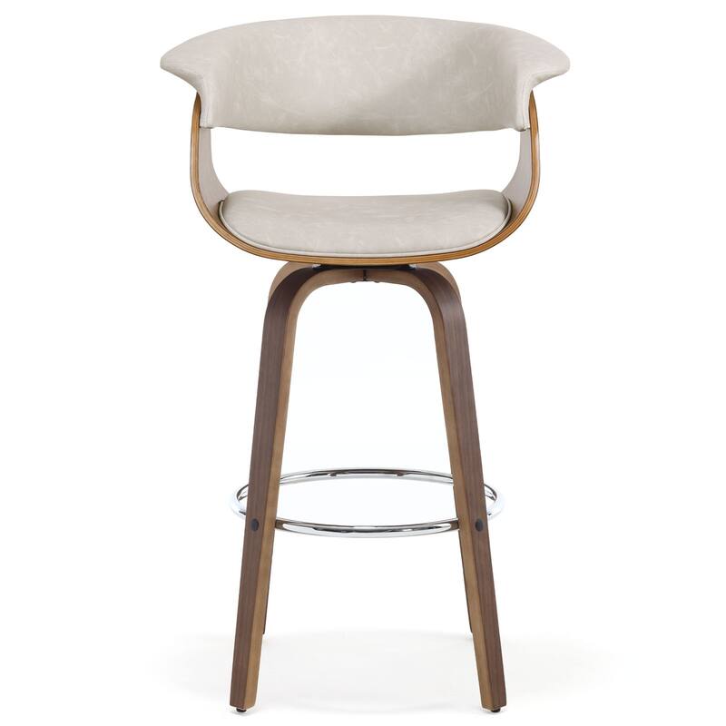 Modern Swivel Bar Stools Upholstered Counter Height Stools, Set of 2