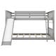 preview thumbnail 14 of 22, Twin over Twin Bunk Bed with Convertible Slide and Reversible Ladder, Low Bunk Design
