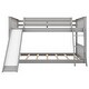 preview thumbnail 14 of 12, Sturdy and Long-lasting Bunk Bed with Reversible and Removable Slide and Ladder, Full over Full, Grey