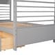 preview thumbnail 15 of 18, Elegant Twin over Twin Wood Bunk Bed with Built-in Ladder and 2 Drawers, Maximized Space, Solid Construction, Grey