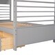 preview thumbnail 5 of 25, Twin Over Twin Bunk Bed with Two Storage Drawers, Solid Wood Detachable Bunkbeds Frame Converted into 2 Bedframe for Kids Teens