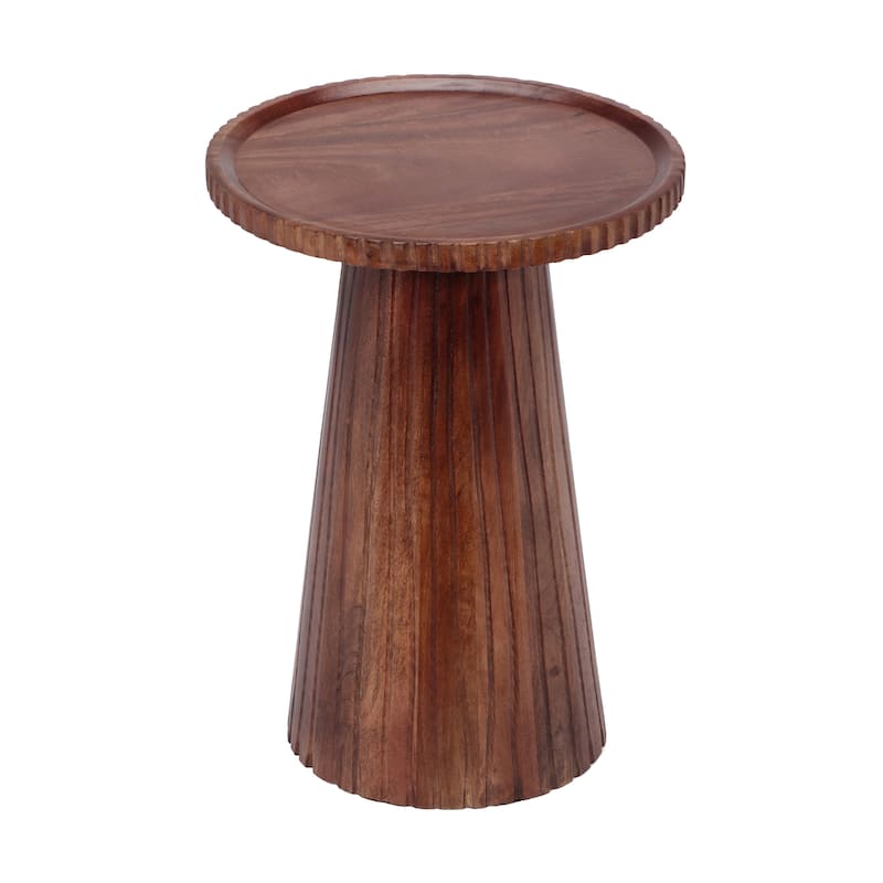 Christopher Knight Home 22"Pedestal Mango Wood Round End Table