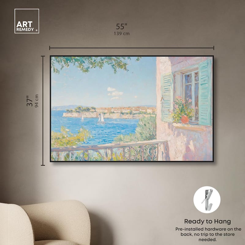 Mediterranean View Canvas by Art Remedy