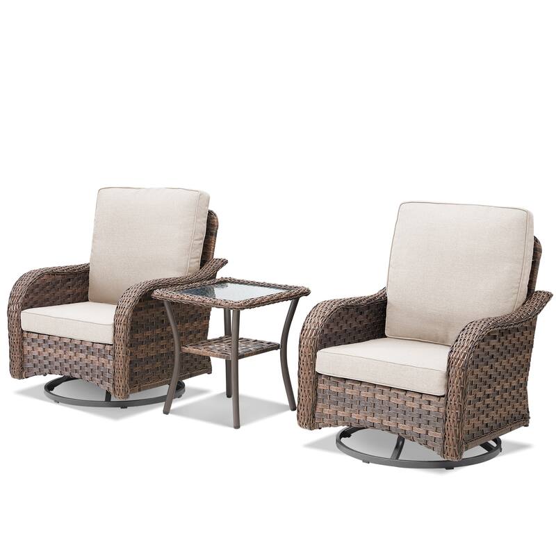 Pocassy Outdoor Patio Furniture Set PE Wicker Sofa Set