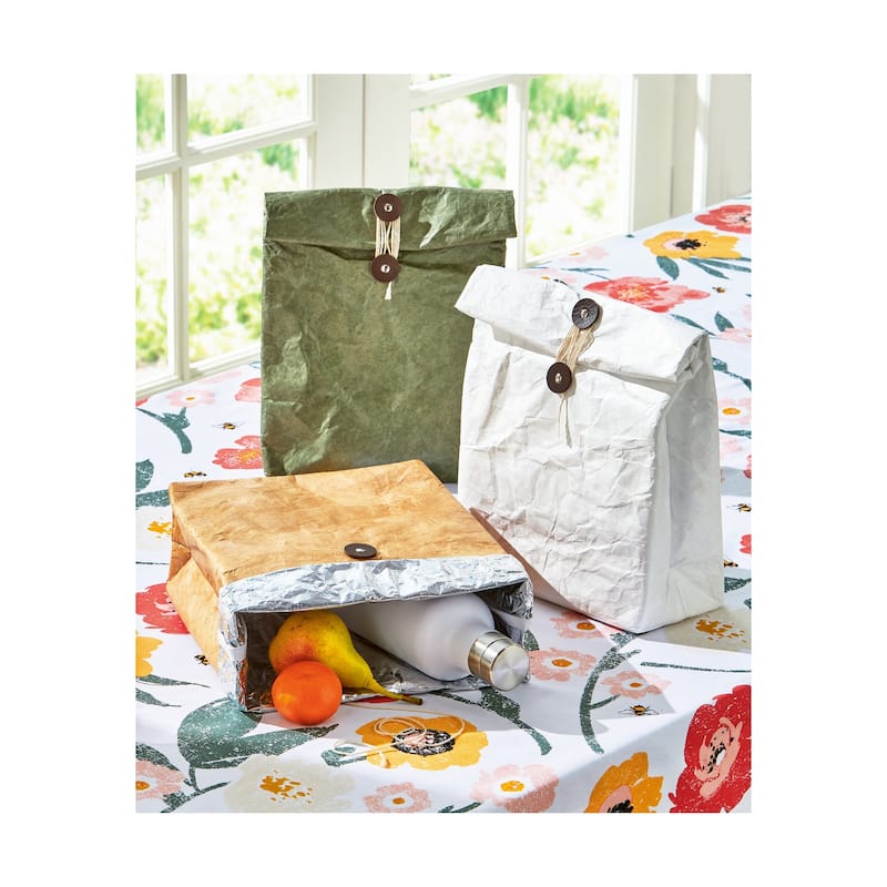 Caravan Insulated Lunch Bag - Brown Aluminum Tote, Wipe Clean, 11.8" H x 9.84" L x 4.33" W, Perfect for Summer Outings