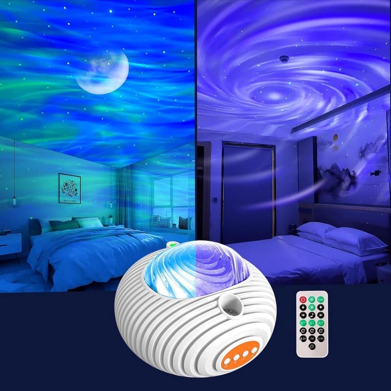 Star Projector Night Light - Galaxy & Aurora Projector with 14 Colors, White Noise, Timer, Remote