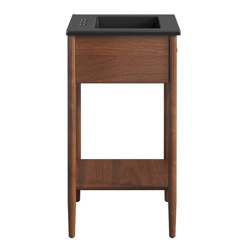 Zaire 18"/24"/30"/36"/48" Bathroom Vanity with Black Sink Top