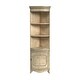 preview thumbnail 12 of 15, Dowling 24 in. W x 73 in. H Quarter Round Wood Corner Cabinet with 3 Open Shelves and 1 Lower Storage Cabinet