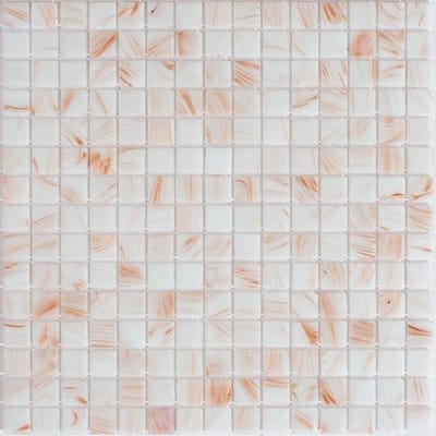 Apollo tile 12" x 12" Celestial Glossy Bone White Glass Tile (20 sq ft/case) - 20 Pack