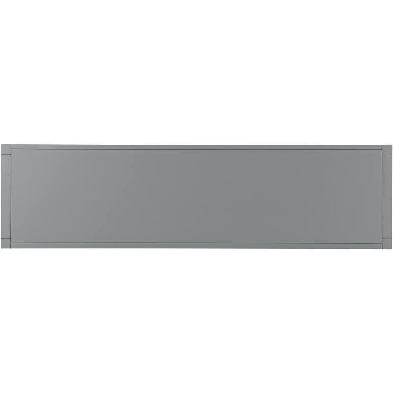 Large Storage Space Sideboard, 4 Door Buffet Cabinet with Pull Ring Handles