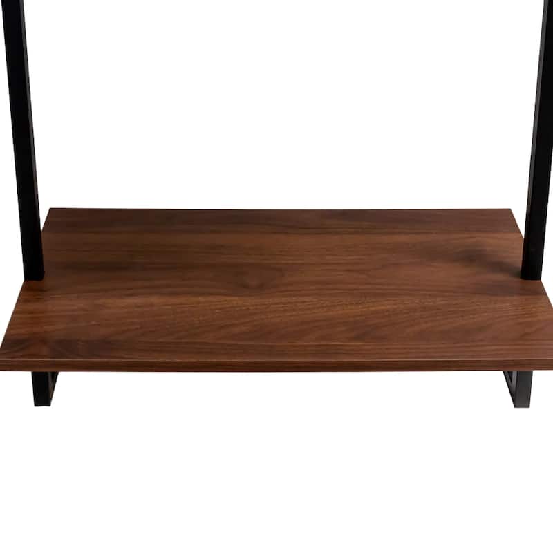 GDFStudio - Sara Industrial Wall-Mounted 3-Tier and 2-Tier Wood & Metal Floating Shelves