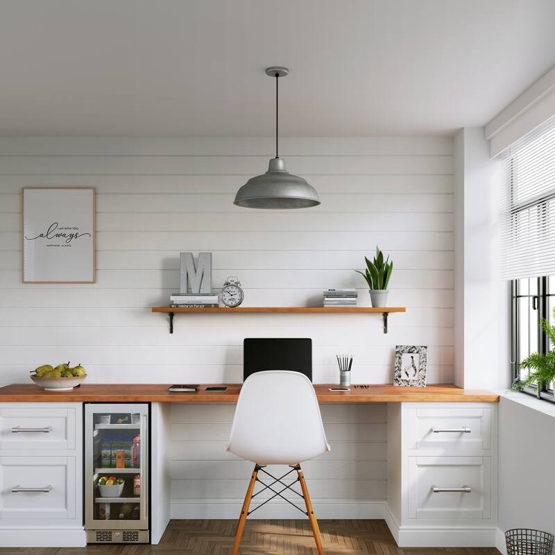 Millennium Lighting R Series 17" Metal Cord Hung Warehouse Shade Indoor/Outdoor Pendant Light