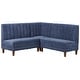 preview thumbnail 10 of 18, Lifestorey Kerrington 3-Piece Channel Back Upholstered Banquette Set Set of 3 - Blue