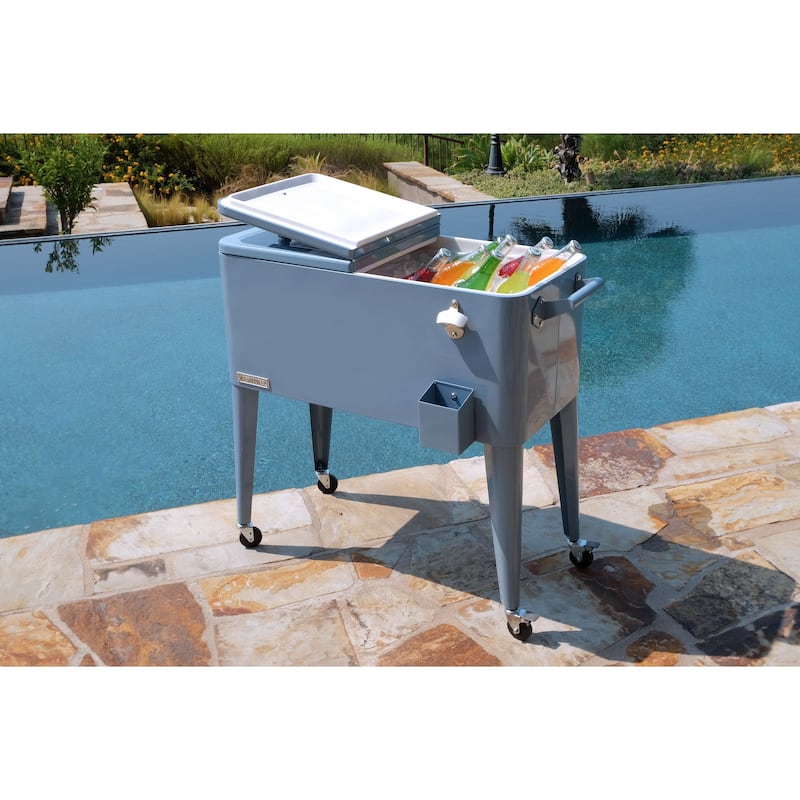 Permasteel 80-Qt Classic Outdoor Rolling Patio Cooler with Wheels
