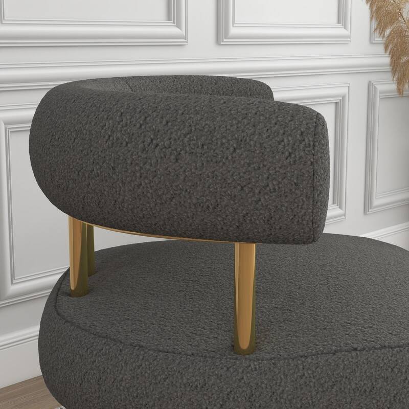 SEYNAR Mid Century Velvet Accent Chair with Golden Legs, Set of 2