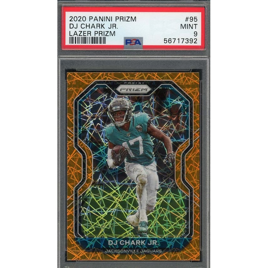 DJ Chark Jr 2020 Panini Prizm Lazer Football Card #95 Graded PSA 9 - 8'6" x 11'6"