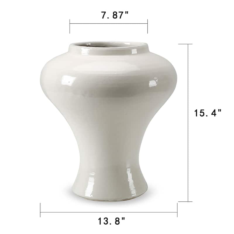 Artissance 16" Creamy White Pot With High Waist