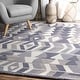 preview thumbnail 10 of 14, Nuloom Aurora Geometric Wool Area Rug 2' 6" x 8' - Grey