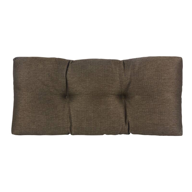 Klear Vu Tufted Omega Universal Bench Cushion - 30x14x3 - Chestnut