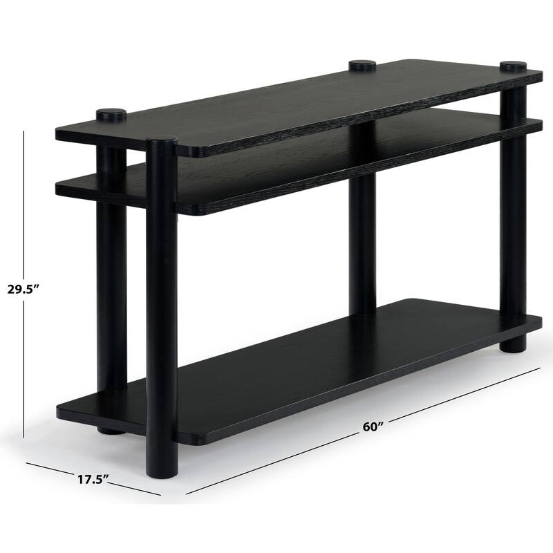 SAFAVIEH Couture Edisyn 3 Shelf Wood Console Table - 60"W x 18"D x 30"H