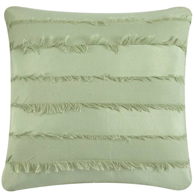 Porch & Den Summerwood Solid Color Fringe Stripe 7-piece Comforter Set