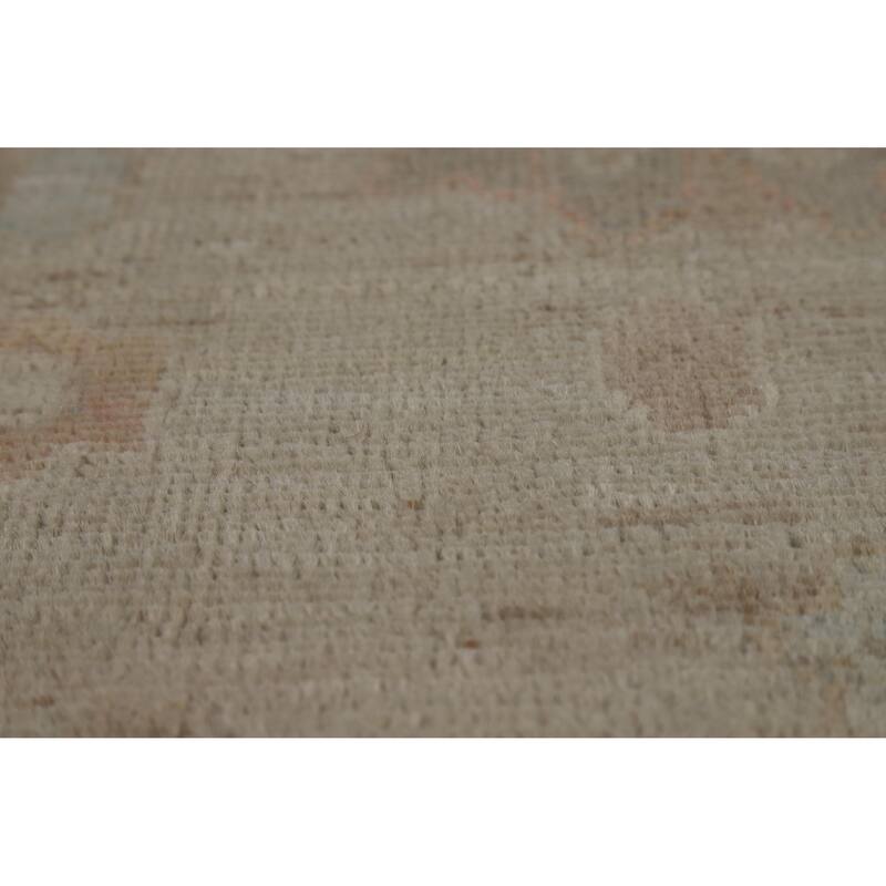 Vegetable Dye Transitional Oushak Turkish Rug Hand-Knotted Wool Carpet - 7'10" x 10'0"