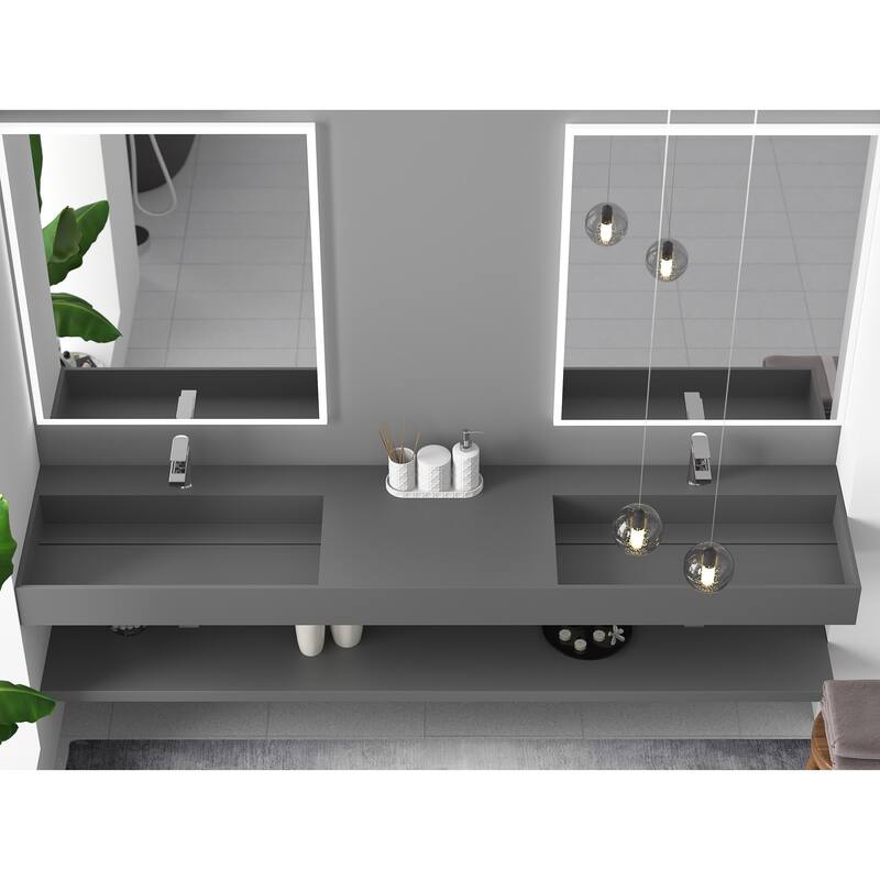 Juniper Stone Solid Surface Wall-mounted Vessel Sink