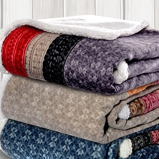 Eddie Bauer Polar Soft Fleece Reversible Throw Blankets- XLarge 50X70