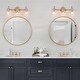 preview thumbnail 5 of 9, Bela Modern Gold 3-Light Bathroom Vanity Light Globe Glass Wall Sconces - L22"x W7"x H9"