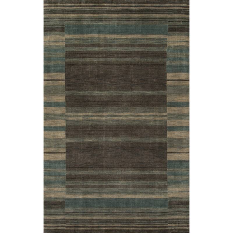 Momeni Gramercy Hand Loomed Wool Contemporary Geometric Area Rug - 9' 6" x 13' 6" - Blue - Rectangle
