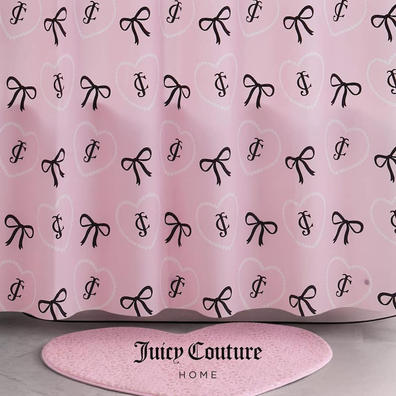 Juicy Couture 1-Piece PEVA Shower Curtain