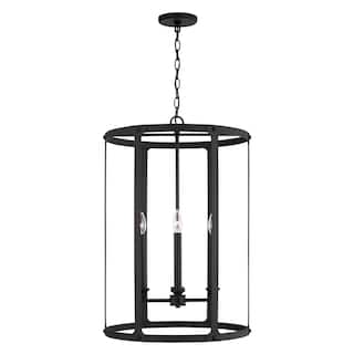 Brennen 4-light Black Iron Foyer Pendant